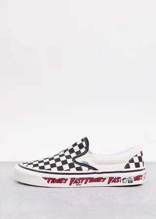 Классические кеды-слипоны в клетку Vans Anaheim 98 DX Fast Times-Белый