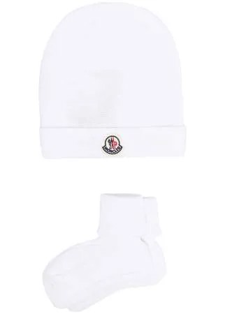 Moncler Enfant комплект из шапки и носков