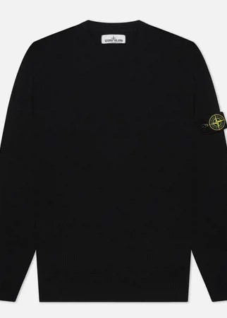 Мужской свитер Stone Island Classic Crew Neck Wool, цвет чёрный, размер L