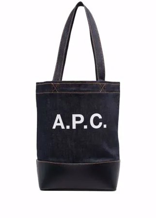 A.P.C. джинсовая сумка-тоут Axel с логотипом