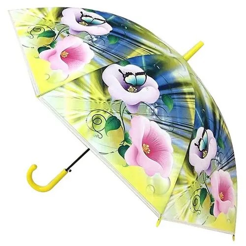 Мини-зонт Мультидом, розовый, желтый
