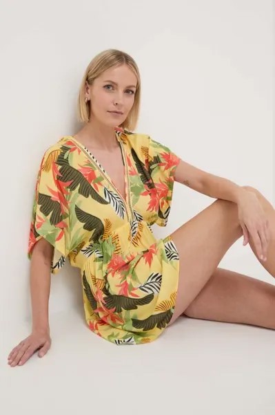 Пляжная накидка Tropical Party Desigual, желтый