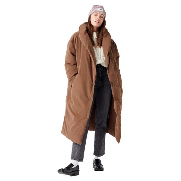 Куртка Wrangler Long Duvet Puffer, коричневый