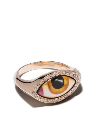 Lito кольцо Petit Jaune Chevalier из розового золота с бриллиантами