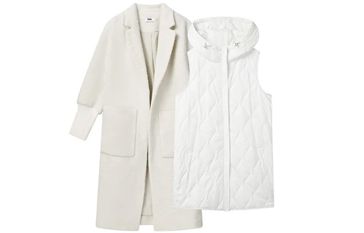 ФИЛА Женская куртка FILA, цвет Cheese white
