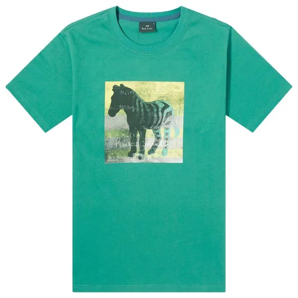 Футболка Paul Smith Zebra Square T-Shirt, зеленый