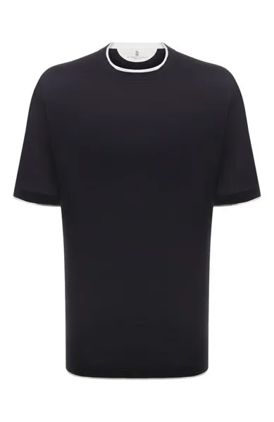 Футболка из шелка и хлопка Brunello Cucinelli
