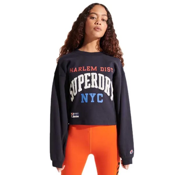 Толстовка Superdry Varsity Arch Batwing Crew, синий