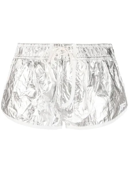 Шорты Metallic Crinkle TOM FORD, серебристый