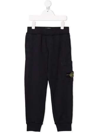 Stone Island Junior спортивные брюки с нашивкой-логотипом