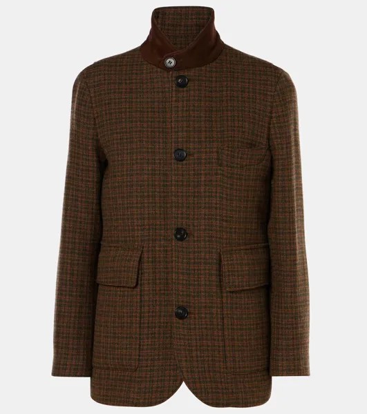 Куртка Roadster из шерсти, кашемира и мохера Loro Piana, цвет pied de poule/ginger