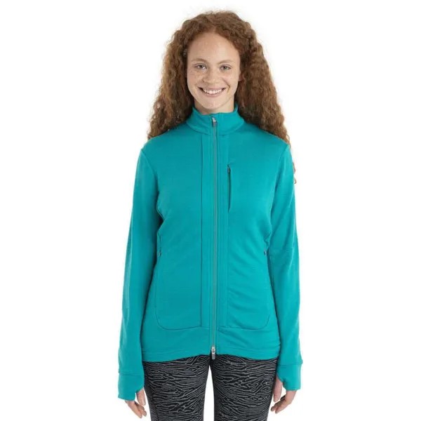 Толстовка Icebreaker Quantum III Merino Full Zip, синий