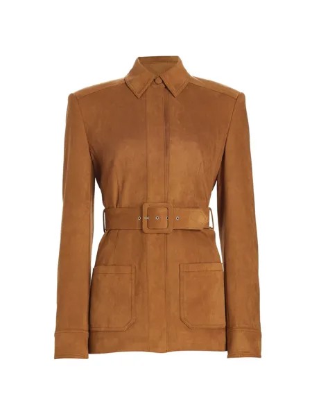 Куртка Jesse из ультразамши с поясом Halston