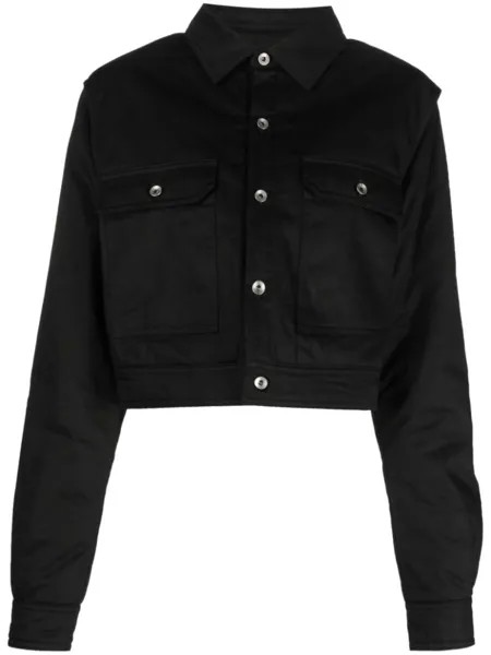 Rick Owens DRKSHDW укороченный жакет с вырезами, черный