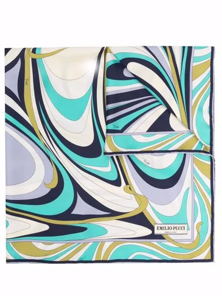 Emilio Pucci шелковый платок с абстрактным принтом