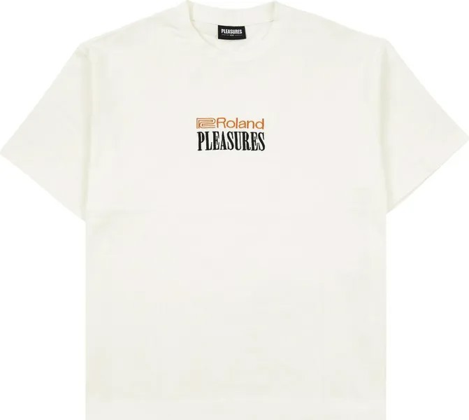 Футболка Pleasures x Roland Heavyweight T-Shirt 'Ivory', кремовый