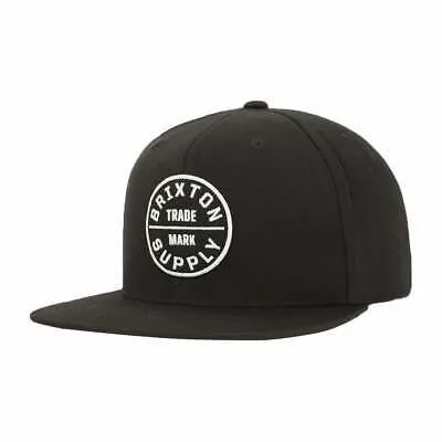 Кепка Brixton Oath III Snapback Hat (черная) 6-панельная классическая нашивка