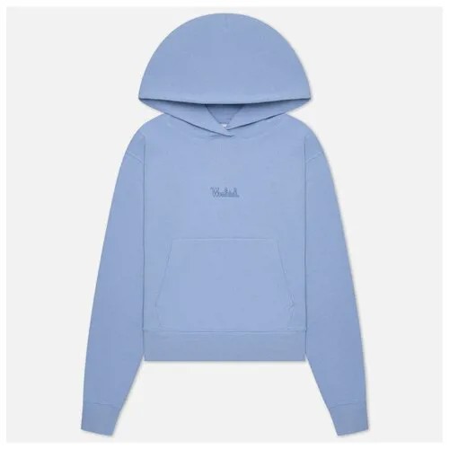 Женская толстовка Woolrich Logo Hoodie голубой, Размер M