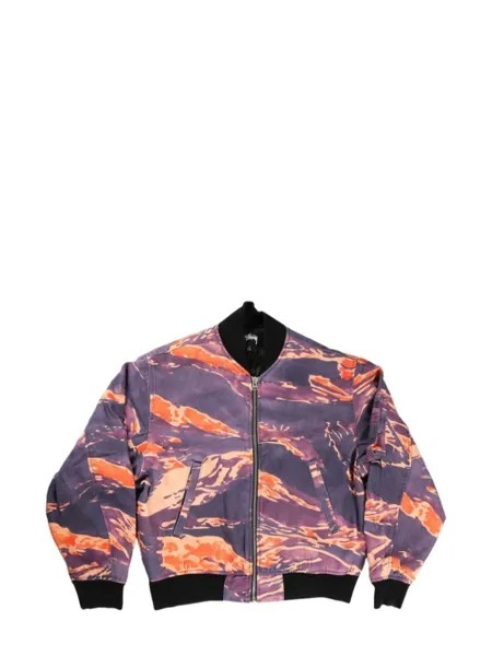Stüssy куртка-бомбер Tigris, фиолетовый