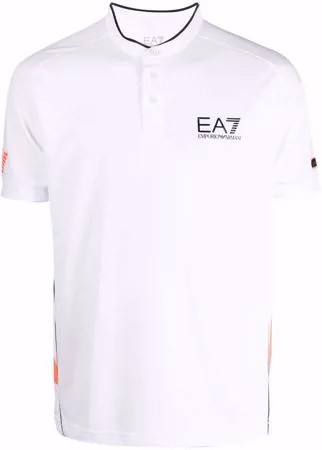 Ea7 Emporio Armani рубашка поло с воротником-стойкой и логотипом