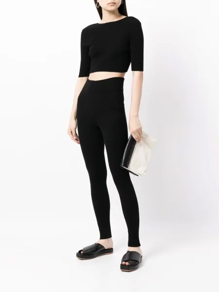 Укороченный топ Liza Cashmere In Love, черный