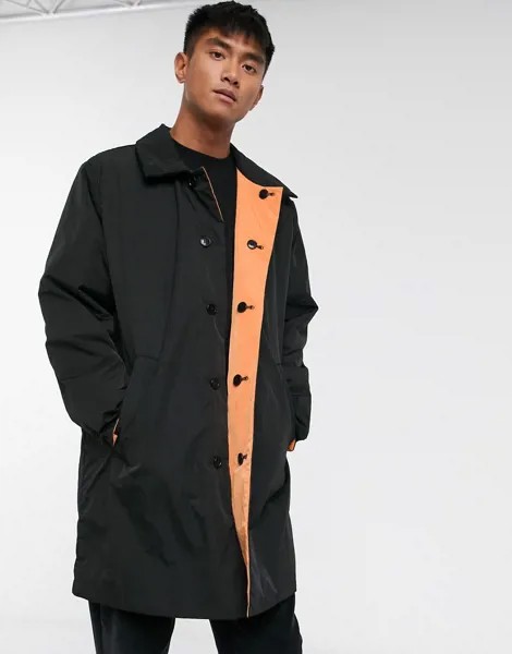 Черно-оранжевая двухсторонняя куртка Weekday-Черный