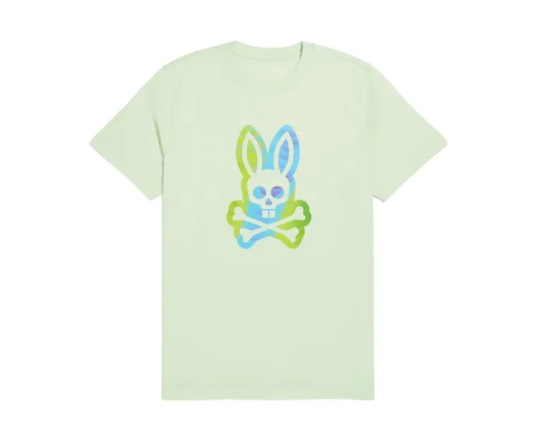 Мужская зеленая футболка с патиной Psycho Bunny Montgomery B6U948Y1PC-PTG, зеленый