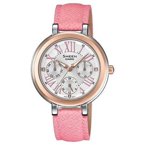 Наручные часы CASIO Sheen, розовый, серебряный