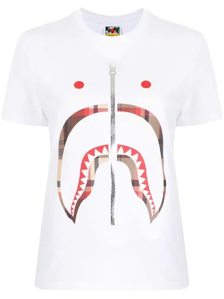 A BATHING APE® shark-print cotton T-Shirt