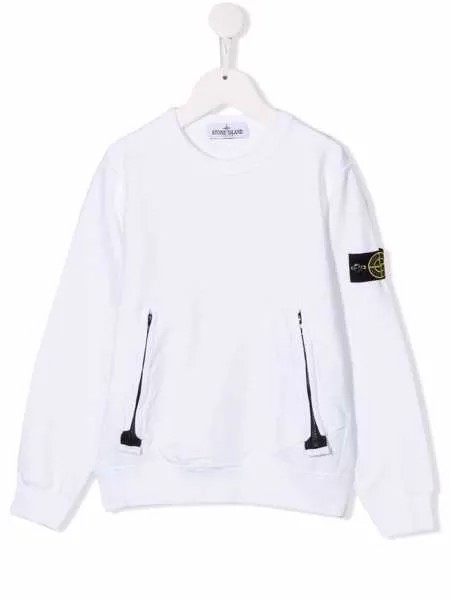 Stone Island Junior толстовка с нашивкой-логотипом