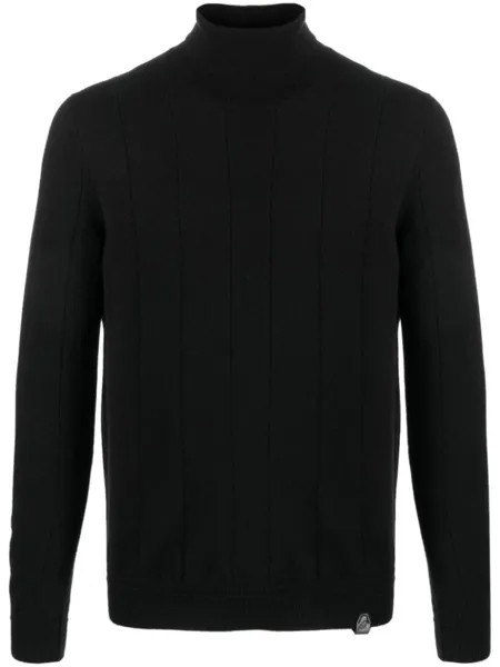 Brioni кашемировый джемпер с высоким воротником, черный