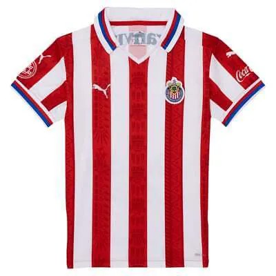 Puma Chivas Home Crew Neck Футболка с короткими рукавами Реплика Джерси 2021 Youth Boys Si