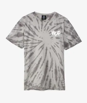 HUF Haze Brush Tie Dye футболка мужская черная серая белая спортивная повседневная футболка