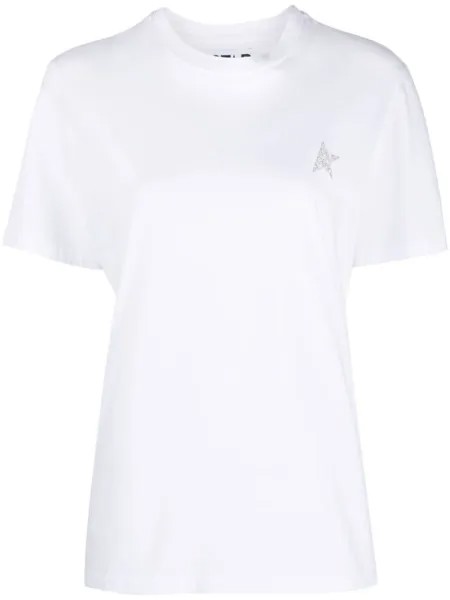 Golden Goose футболка с логотипом, белый