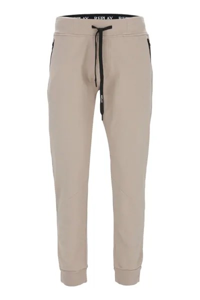 Тканевые брюки Replay Jogging Cotton Fleece, коричневый