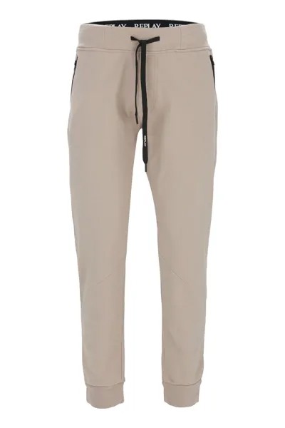 Тканевые брюки Replay Jogging Cotton Fleece, коричневый