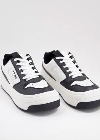 Белые и черные кроссовки на толстой подошве ASOS DESIGN-Черный цвет