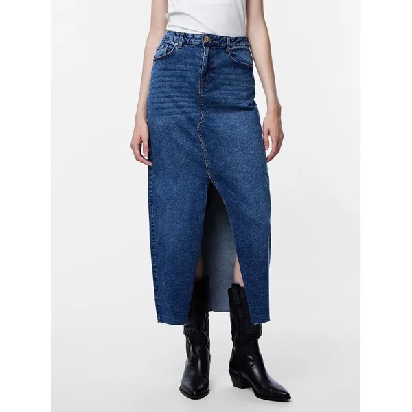 Юбка Pieces Jessie Ankle D2D Denim, синий