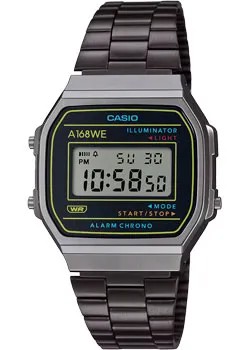 Японские наручные  мужские часы Casio A168WEHB-1A. Коллекция Vintage