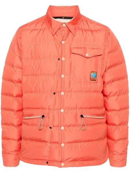 Moncler Grenoble утепленная куртка-рубашка Lavachey, оранжевый