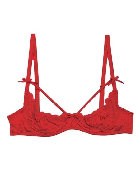 Fleur Du Mal бюстгальтер Charlotte Peekaboo, красный