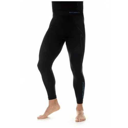 Термобелье мужское Brubeck кальсоны THERMO NILIT HEAT черные/голубые XL
