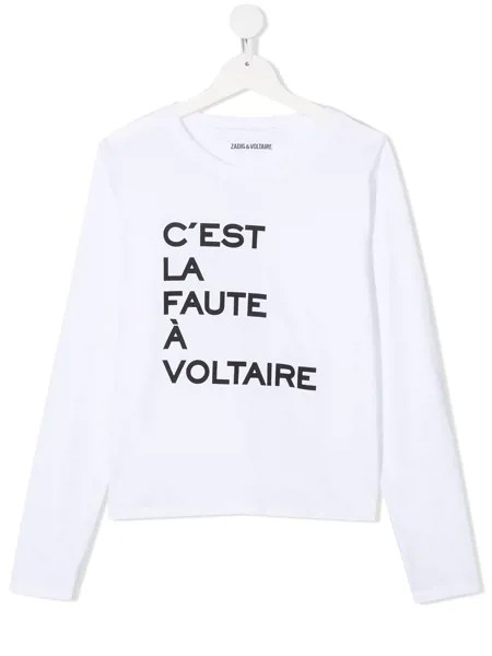 Zadig & Voltaire Kids футболка с надписью