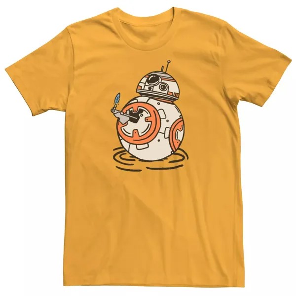 Мужская футболка с рисунком «Звездные войны: Скайуокер. Восход ББ-8» Licensed Character, золотой