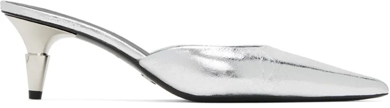 Серебряные мюли с шипами Proenza Schouler