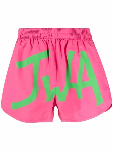 JW Anderson logo-print swim shorts