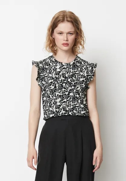 Блуза LOOSE MIT ALLOVER-PRINT Marc O'Polo DENIM, черный