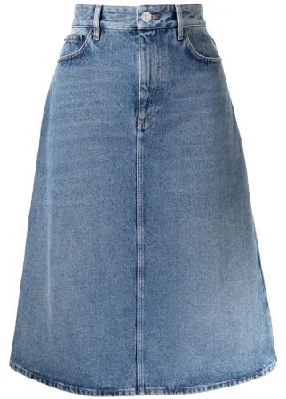 Balenciaga джинсовая юбка А-силуэта