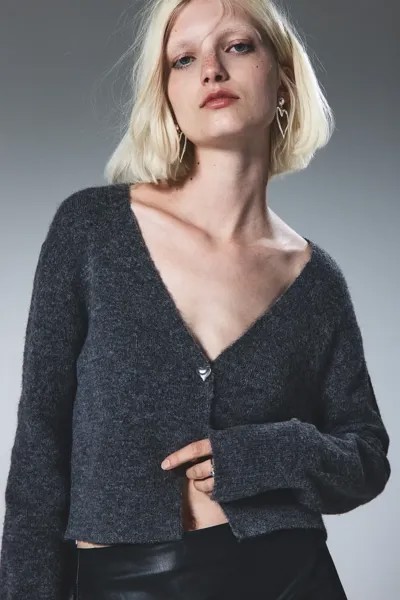 Тканый жилет H&M, серый
