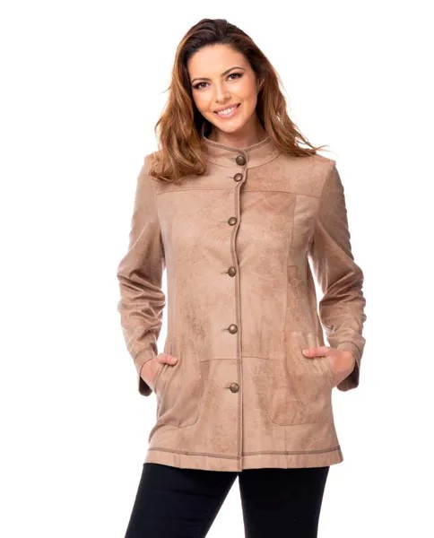 Женская куртка с одинаковой строчкой и пуговицами Fsh, светло-коричневый